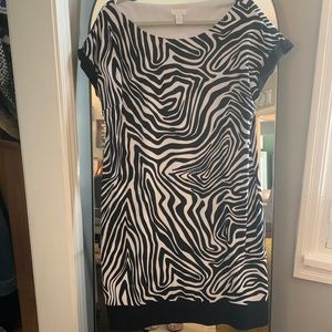 Zebra shirt lined dress (Chico’s size 2)